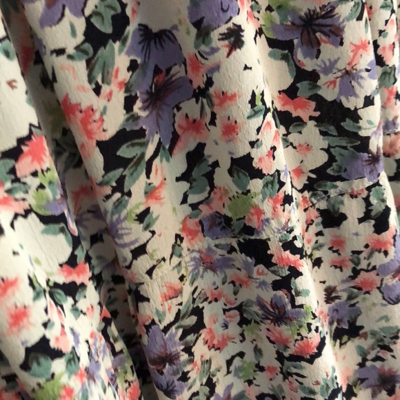 Ganni by Anthropologie Flowy Tiered Dress in Gauzy Floral - Picture 10 of 14